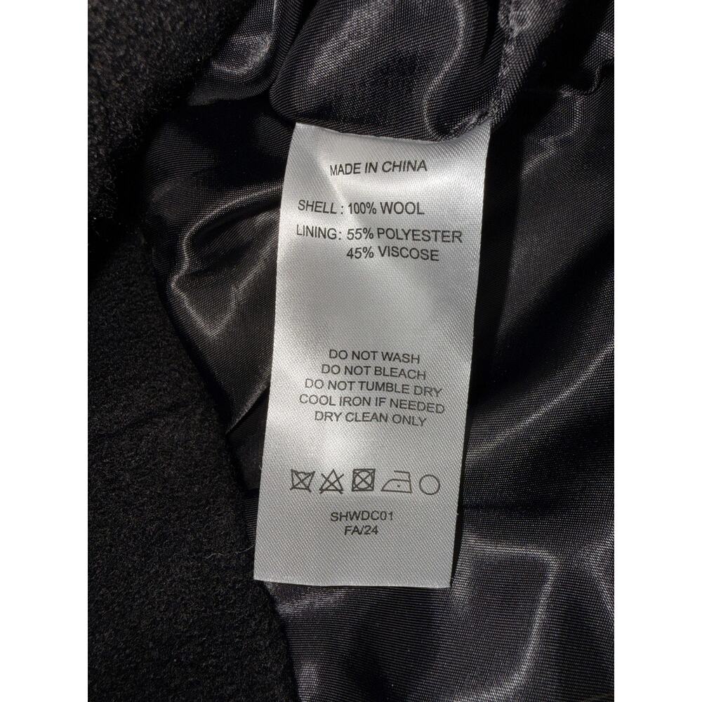 Quince Jacket Womens Medium Black Wool Collarless Gold Button Pockets Short NWT - Picture 7 of 7
